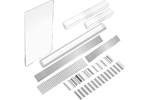 KALIONE Acrylglas mit Acryl Ton Roller, 9 Stück Polymer Ton Werkzeuge, Acrylplatte, Rechteckige Form, Tonklingen-Set für Ton, DIY, Formen, Modellieren, Bildhauerei