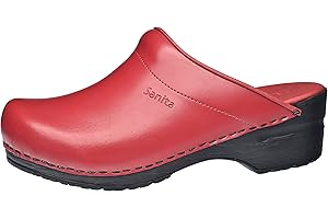 Sanita Sonja PU | Zuecos Abiertos | Producto Artesanal Original para Mujer | Plantilla de Forma anatómica con Espuma Blanda