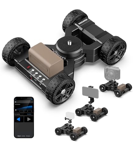 Shootvilla Swift Pro Wheel Dolly System With 12ft Straight Track – For Tripod DSLR, 350lbs Capacity, Aluminum Rails