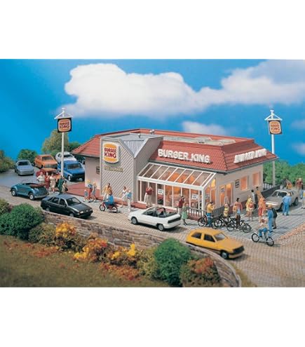Vollmer 43635 H0 McDonald Fast Restaurant mit McCafé, Gelb