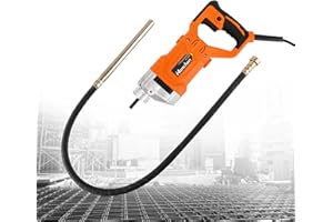 Hanchen Vibrador de Hormigón Eléctrico 1280W Hormigonera Industrial Diámetro 35mm con Manguera de 1.5/2m (Manguera de 2m)