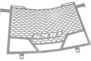 IBEX ZIEGER Motorrad Kühlerabdeckung kompatibel mit: Honda VFR 1200 X Crosstourer Logo silber