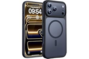 TOCOL für iPhone 17 Pro Hülle für MagSafe, Vollständiger Kameraschutz, Eingebauter Magnetring, Stoßfest Kratzfest Transluzente Matt Handyhülle für iPhone 17 Pro Case 6,3 Zoll, Schwarz