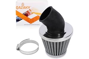 QAZAKY Filtro dell'aria da 38 mm, 39 mm, 40 mm, 3,8 cm, angolato a 45 gradi, per moto da 50 cc, 70 cc, 90 cc, 110 cc, 125 cc, 150 cc, 200 cc, moto, ATV, quad, scooter, gokart, ciclomotore, chopper,