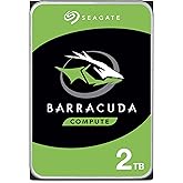 Seagate BarraCuda 2TB, Internal Hard Drive, 3.5 Inch, SATA 6GB/s, 7.200 RPM, 64MB Cache, for Computer Desktop PC, FFP (ST2000