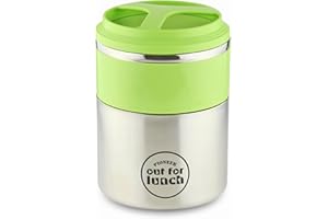 Pioneer - Zielony 2-komorowy próżniowy stojak na lunch termiczny