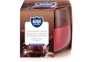 BISPOL Świeca zapachowa w szkle AURA 24H CZEKOLADA-WIŚNIA