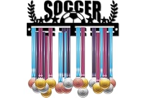 CREATCABIN Acrylique Porte-Médaille Football Médaille Cintre Présentoir Mural Cintre Suspendu pour la Maison Badge 2 Lignes Athlètes Tennis de Table Médaillé Courir Gymnastique Plus de 20 Médailles