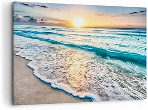 Quadros Set 7 Pezzi 'Paradiso Della Spiaggia' - Quadri Moderni Pronti Da Appendere - N014471a