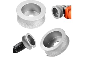 WRTEEASE Bullnose Grinding Wheel, Inner Diameter 20mm, Brazed Grinding Wheel Concave Abrasive Wheels Round Edge Brazed Grinding Tool for Ceramic, Marble, Granite, Artificial Stone, Sanding Quartz