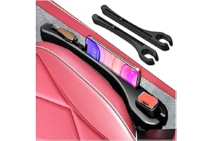 JNNJ 2 Piezas Almohadilla Relleno Para Coche, Asiento De Almohadilla Relleno Organizador, Tapón Espacio Asiento Coche Para El Hueco Entre El Asiento Y La Consola, Para Coche, Camioneta(Negro)