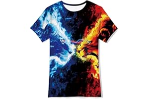 AIDEAONE T-Shirt d'été décontracté pour garçons de 4 à 16 Ans