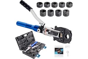 AMZCNC Profi Presszange V-Kontur Und TH-Kontur, für Kupferrohr, Edelstahlrohr, Edelstahlrohr Und Verbundrohr Backeneinsätze V12 V15 V18 V22 V28 Und TH16 TH20 TH26 TH32 incl