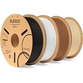 ELEGOO PLA Filament 1.75 4kg Black, White, Brown, Beige | Dimensional Accuracy +/- 0.01 Inch, 3D Filament Spool, for Most 3D