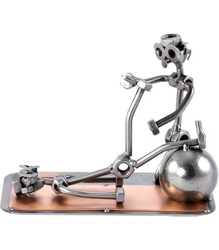 Steelman24 I Omini di Viti Nuotatore I Idee Regalo Originale I Soprammobili in Metallo I Modellino