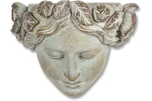 Abbott Collection 27-DEMETER-313 Woman Face Wall Planter, Grey