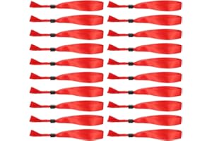 sourcing map 20Pcs Cloth Wristbands for Events, Disposable Event Wrist Band Bracelet Identification for Events Party Concert Bar Entrance Admission(Red)