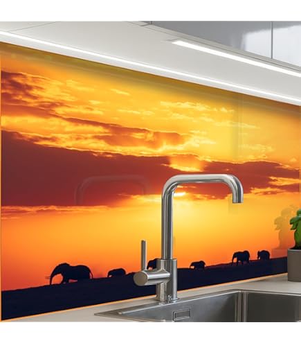 Zelfklevende keuken achterwand STEM WOOD 260 x 60 cm | Zelfklevende spatwand keukenfolie | Waterbestendige folie voor de keuken | PREMIUM KWALITEIT | Gemaakt in de EU