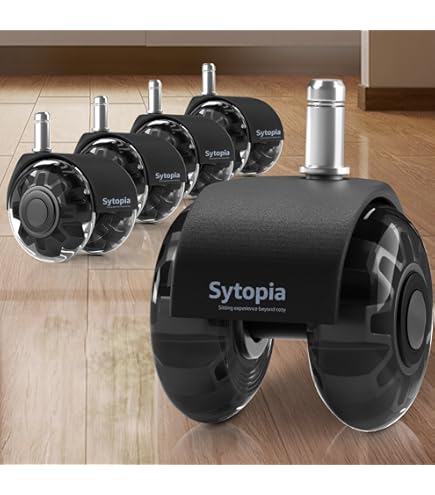 COSYLAND Lot De 5 Roulettes Pour Chaise De Bureau, 11 X 22 Mm, Pour