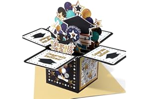 Kesote Kartka z życzeniami 3D z życzeniami z okazji ukończenia studiów licencjackich, egzaminu, mistrza, lekarza, matury