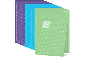 JMIATRY 12Pcs Tapis de Découpe pour Cricut, 24.1x35.5 cm Tapis de Découpe Adhésifs, Tapis de Coupe Couture pour Projets d’Artisanat - Vert
