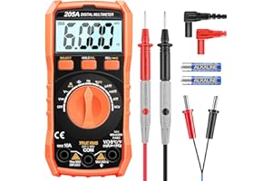GLADTOP Multimeter mit 6000 Zählungen,Digital Multimeter True-RMS Auto-Range, NCV Voltmeter, Misst genau AC/DC Spannungsprüfer und Strommessgerät, Widerstand, Diod,mit LCD-Anzeige für Automotive, Elektriker