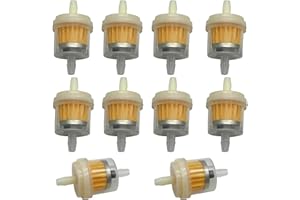 LITETOUR 10 Stück Kraftstofffilter für Motorrad Universal Gas Inline-Kraftstofffilter für kleine Motoren Kraftstofffilter mit Magnet