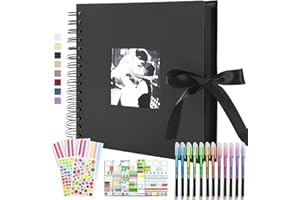 Vienrose Álbum de Fotos Scrapbook 10x15 para Pegar y Escribir 80 páginas 30x30cm DIY Regalos de Boda Aniversario Bebé Cumpleanos Familiares