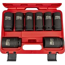 NEIKO 30mm 1/2" Drive Deep Impact Socket | Axle Nut & Spindle Socket, 12 Point Chrome Molybdenum | Triple Square Hub Nut Remover