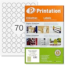 Printation Folie-etiketten, transparant, helder, 97 x 42,4 mm, glashelder, 10 vellen/12 stickers doorzichtig per A4-vel 2 x 6-120 stickers/stickers 97 x 42,4 mm, A4-folie, glashelder, bedrukbaar