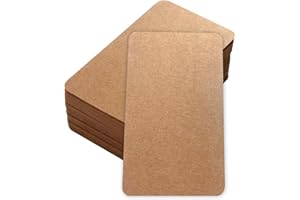 YYTOL Blanko Kraftpapier Karten 100 Stück Leere Kleine Kärtchen zum Gestalten Kleine Zettel Blanko Papieren Karten für Botschaften 9 x 5.4cm