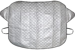 CampTeck U6911 Osłona przeciwmrozowa, przeciwsłoneczna przedniej szyby samochodu 145 x 119cm, kolor srebrny.