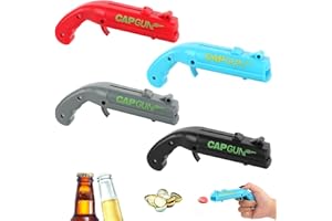 NVIYAM 4PCS Abrebotellas, Abridor de Cerveza con Pistola, Cap Gun Abrebotellas, Abridor de Botellas de Cerveza para Fiestas en Casa, Barbacoa al Aire Libre, Regalo Divertido