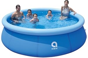 RAPTAVIS 10ft x 30in Inflatable Swimming Pool Outdoor Above Ground Round Air Top Ring Pools for Kids or Adults,Backyard Lawn Family