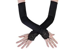 BABEYOND Long Satin Elbow Gloves - Bridal & Fancy Dress Gloves for Women