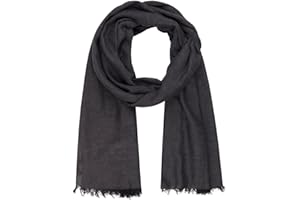 LINDENMANN Schal Herren schwarz Herren-Schal dünn 100% Baumwolle