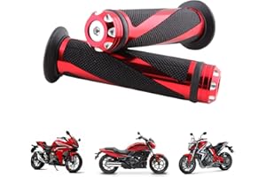 MISS MOLY Puño de Manillar Moto, Universal 7/8" Puño Aluminio de Motocicleta Manillar