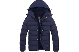 Wantdo Abrigos Cálido Invierno Abrigo Forro Polar Grueso Parka Casual Militar Exteriores Chaquetas Capucha Integrada Bolsillos Múltiples Hombre