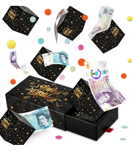 ZRW 4PCS Christmas Money Pull Pouch - Candy Inspired Cash Gift Surprise Box For Holidays