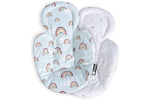 4moms Special Edition: inserto neonato per altalena neonatale, altalena, mamaRoo, rockaRoo, stampato su entrambi i lati, soft, Little Rainbow