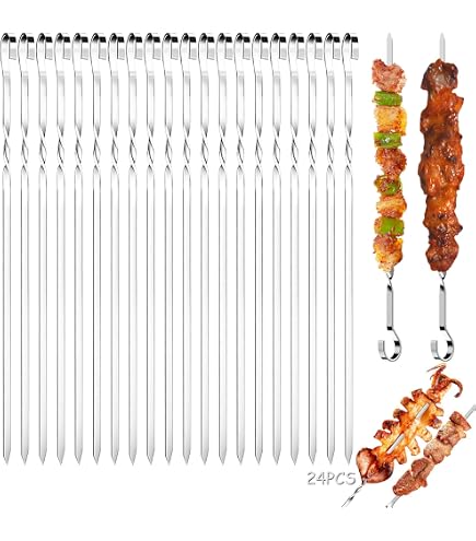 30 Forchette Doppie Per Pannocchie In Acciaio Inox, Manico Ergonomico, Spiedini Per Barbecue, Mais, Frutta, Antiruggine - 2