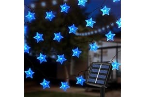 Ninonly Guirnaldas Luces Exterior Solar, 7m 50 LED Luces Estrellas Cadena Solares, 8 Modos Luz Solares Exterior Impermeable, Cadena Luces Decoración para Jardín Navidad Festivales Dormitorio Bodas