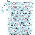 Bumkins Waterproof Wet Dry Bags for Baby, Travel, Swimsuit, Cloth Diapers, Pump Parts, Gym Clothes, Toiletries, Strap to Stroller, Zipper Reusable Bag, Packing Pouch