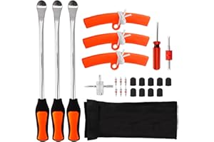 WateryWave Tyre Lever Tool Set Tyre Repair Changing Spoons Lever Tool Kit for Changing Removing Motorcycle Bike Bicycles ATV Lawnmower Car Tyre Tire Tyre Valve Core Removal Tool Wheel Rim Protectors