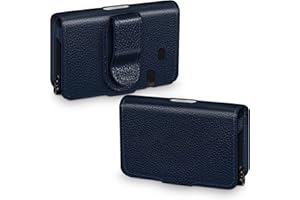 MEDMAX Custodia Protettiva in Pelle PU per Tandem T:Slim X2 / T:Slim Pompe per Insulina, Cover Leggera per Diabetici con Clip da Cintura per Tandem T:Slim X2 / T:Slim Insulin Pumps, (Blu Navy)