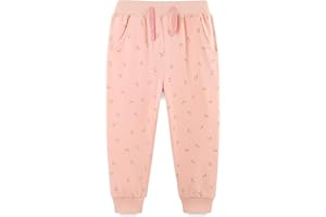 TCWWBB Girls Trousers Dinosaur Unicorn Cotton Sweatpants Toddler Jogging Drawstring Tracksuit Pants Kids Christmas Xmas Pink Sport Jogger Bottoms Age 1-7 Years