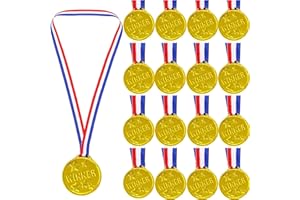 ZOOMPIL Médailles Métal, Médailles pour Enfants, 48 pièces Médailles du Gagnant, Médaille de Participation avec Lanière pour l'école, Le Sport ou Les Jeux Olympiques