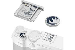 NEEWER X100V X100VI Set Hot Shoe Cover e Cappuccio per Pulsante di Scatto, Cold Shoe Cover con Pulsante di Scatto, Accessori per la Fotografia Compatibili con Fujifilm X100V X100VI, Argento, CA110