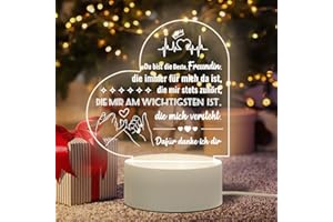 ‎WEEYIN weeyin Beste Freundin Geschenke, Geschenke für Freundin, Geschenk Beste Freundin Geburtstag, LED Lampe Acryl Nachtlicht Freundinnen Geschenk,Geburtstagsgeschenk für Freundin