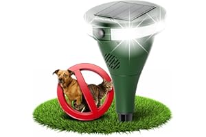 GRUNDIG perfekte Ultraschall Abwehr gegen Katzen und Hunde im Garten - 360 Grad Katzenschreck Hundeschreck Bewegungsmelder mit 8 Blitzlichtern, 2 Frequenzbändern, Solar, Akku, IP44 wasserdicht (Grün)